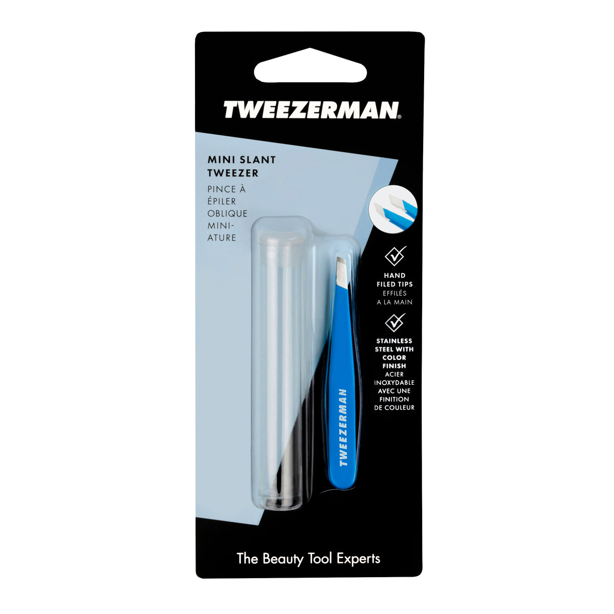 1248-GTR | Mini Slant Tweezer Bahama Blue