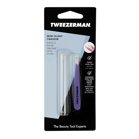 Tweezer packaging with Tweezerman branding on a white background