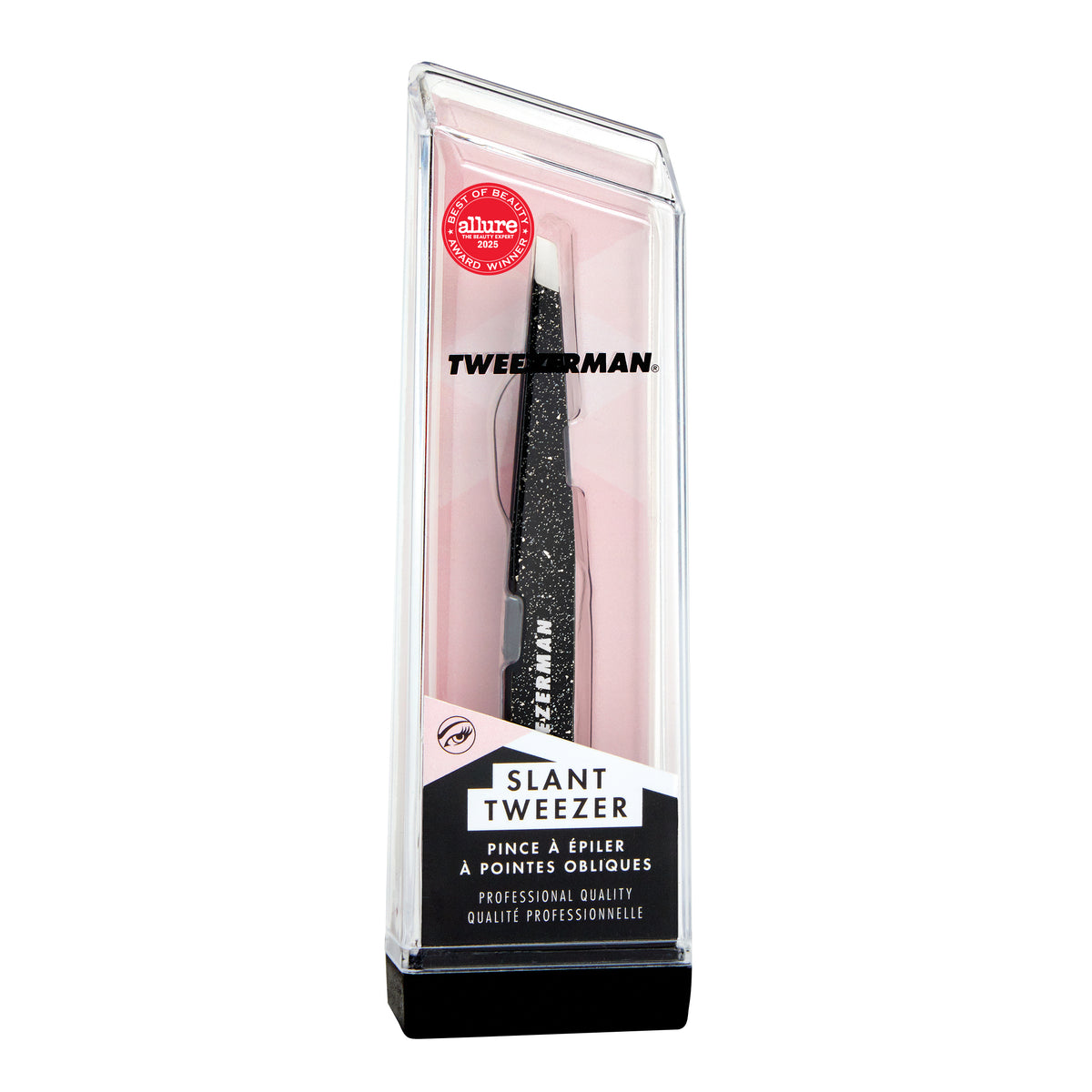 1256-ANLLT | Dusted Onyx Slant Tweezer