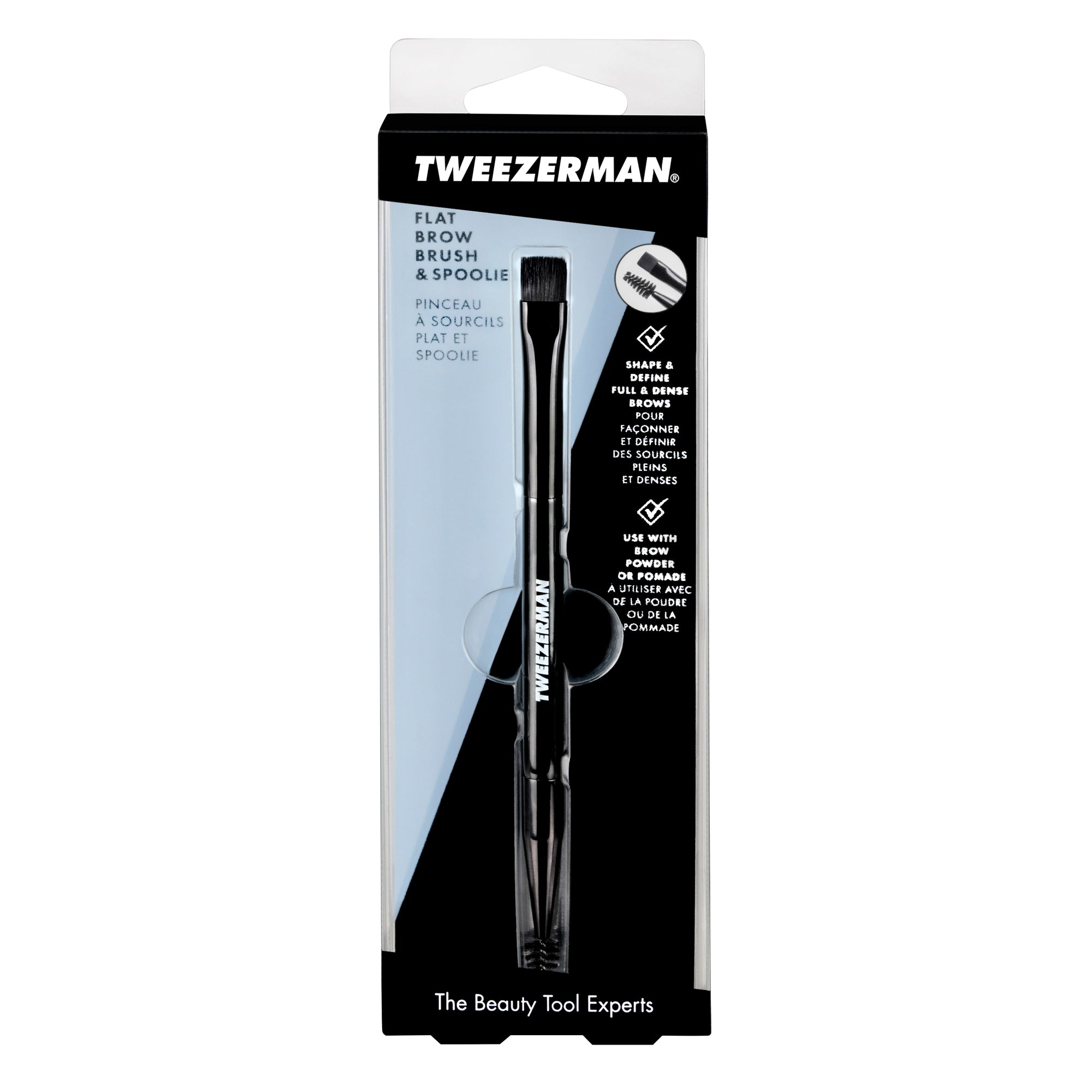 2201-R | Flat Brow Brush &amp; Spoolie