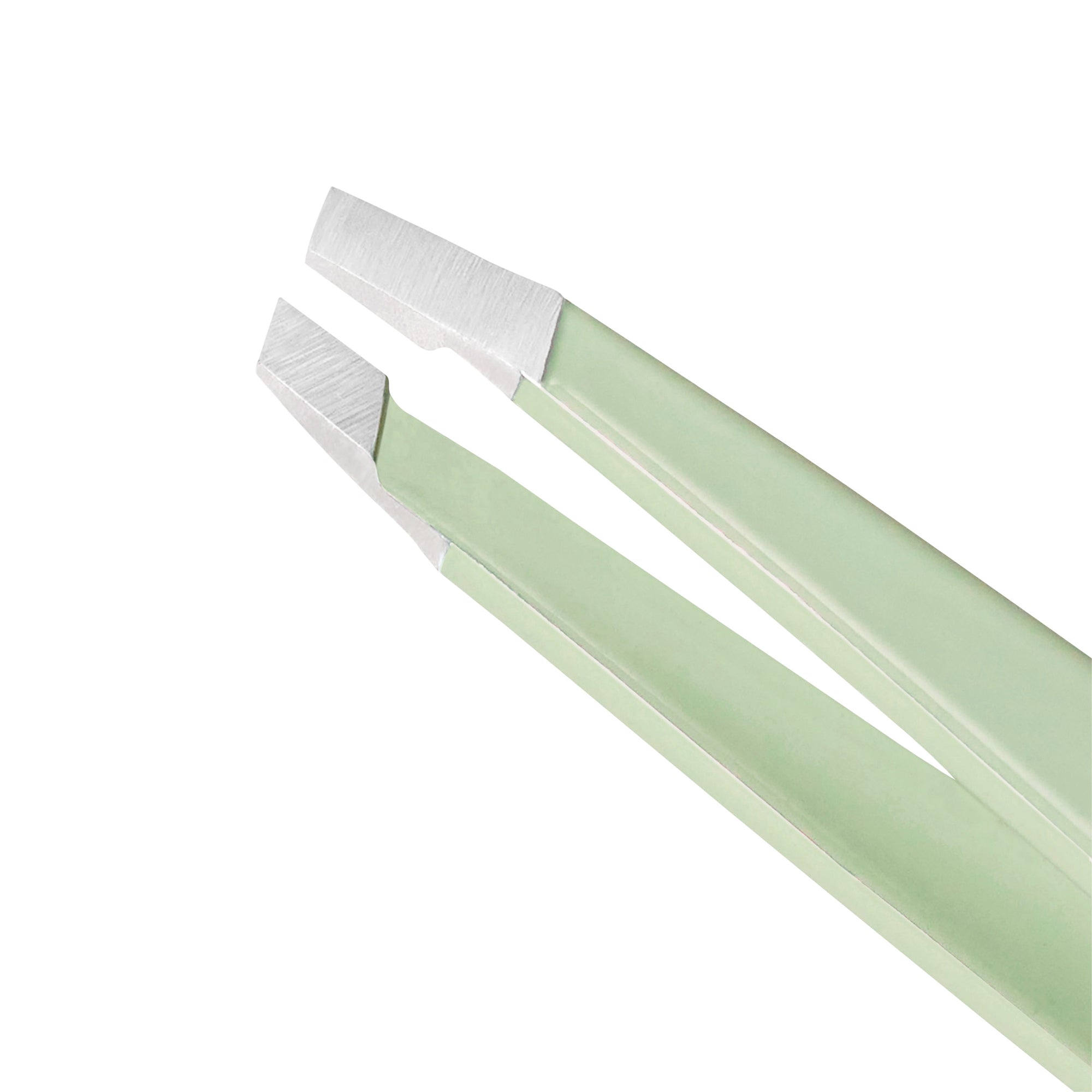 Zoomed-in shot of Pistachio Full Slant Tweezer