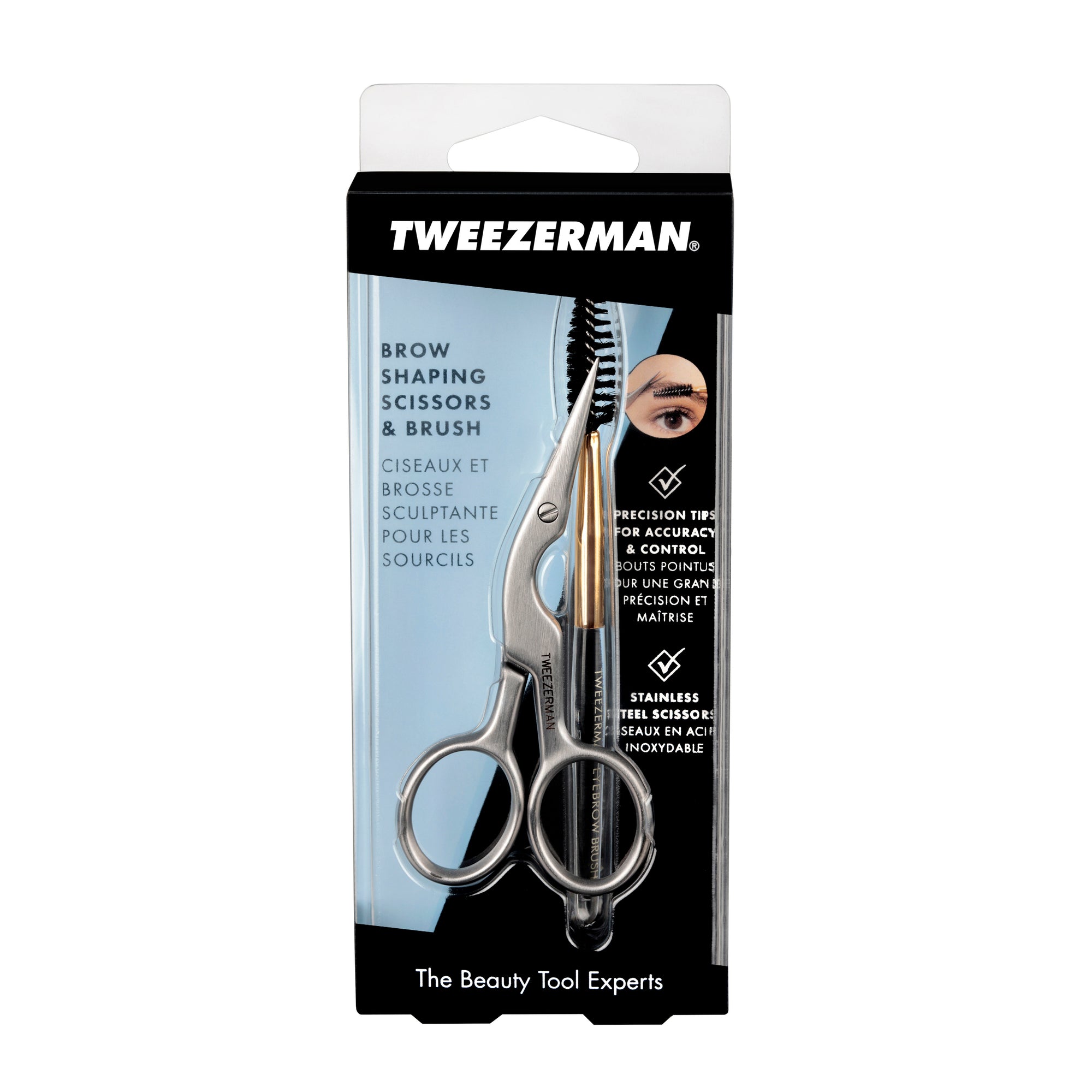 2914-R | Brow Scissors &amp; Brush